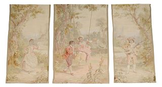 (3) AUBUSSON TAPESTRY SUITE THE SWING