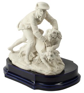 SEVRES STYLE BISCUIT SCULPTURE AFTER OUDRY