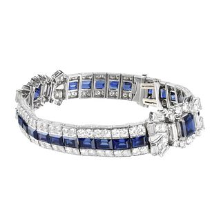 Oscar Heyman Diamond and Sapphire Bracelet