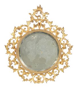 19th C. Victorian Cast Iron Gold Gilt Easel Mirror