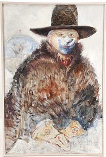 Robert Dickens (1931-2022) Self-Portrait Painting