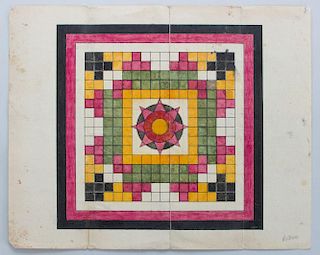 INDIAN SCHOOL: GROUP OF FIVE TANTRIC/MANDALA WORKS ON PAPER