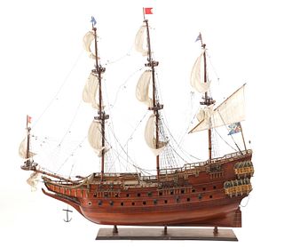 Swedish Warship Vasa Intricate 54" Handmade Model