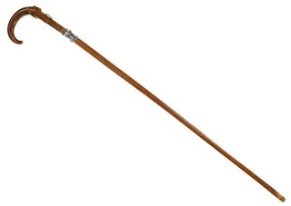 Jack Monroe Gifted Sterling Silver Wooden Cane