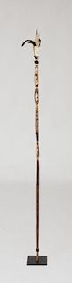 PAPUA NEW GUINEA, SEPIK RIVER REGION CARVED AND PAINTED DANCE STAFF