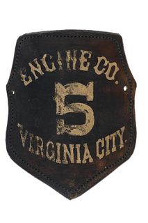 Engine Co. 5 Virginia City Leather Helmet Patch