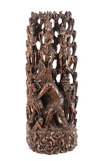 Early Bali Indonesian Carved Sawo Wood Sculpture