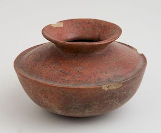 WEST COAST MEXICAN PRE-COLUMBIAN RED-GROUND POTTERY BOWL