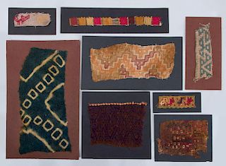 COLLECTION OF FIFTEEN ASSORTED PERUVIAN TEXTILE FRAGMENTS