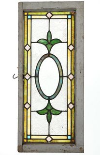 19th C. Butte, Montana Stained Leaded Glass Window
