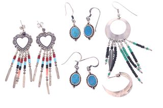 Navajo & Taxco, Mexico Sterling Silver Earrings
