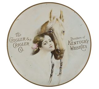 1910s The Crigler & Crigler Company Tin Beer Tray