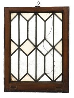 Antique Early 1900 Leaded Glass Montana Window