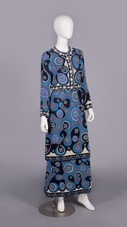 EMILIO PUCCI EMBROIDERED EVENING ENSEMBLE, ITALY, 1960s