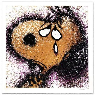 The Tear Limited Edition Hand Pulled Original Lithograph by Renowned Charles Schulz Protege, Tom Everhart. Numbered and Hand Signed by the Artist, wit