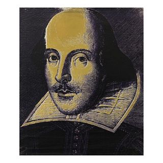 Steve Kaufman (1960-2010) "Shakespeare" Hand Painted Limited Edition Silkscreen on Canvas, AP Numbered 13/50 and Hand Signed Inverso with Letter of Au
