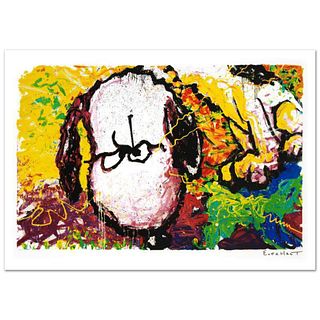 Are You Talking to Me? Limited Edition Hand Pulled Original Lithograph (36" x 22.5") by Renowned Charles Schulz Protege, Tom Everhart. Numbered and Ha