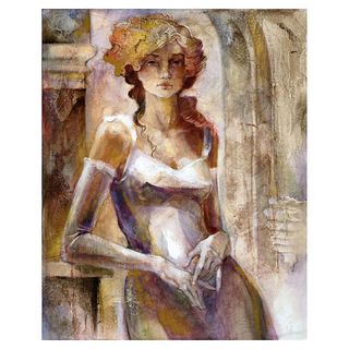 Lena Sotskova, "Innocence" Hand Signed, Artist Embellished Limited Edition Giclee on Canvas with COA.