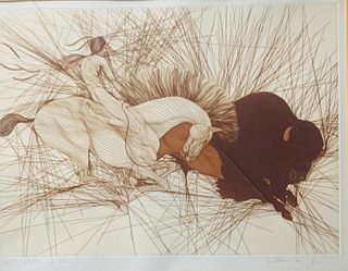Guillaume Azoulay- Etching on Paper "La Bete"