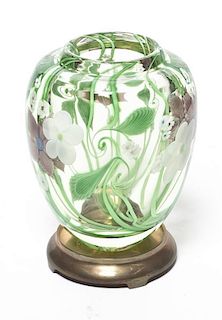 An Orient & Flume Glass Vase, Height 7 5/8 inches.