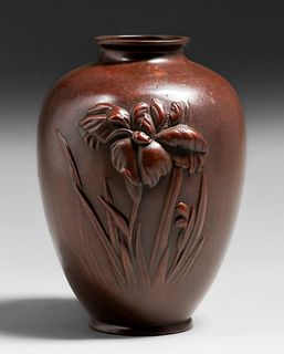 Japanese Meiji Period Bronze Vase c1910