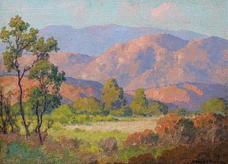 Maurice Braun San Diego, CA Painting "El Cajon Mts" c1910s