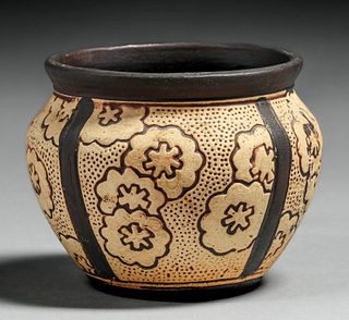 Weller Claywood Four-Panel Vase c1910s