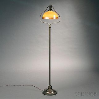 Floor Lamp with Steuben Aurene Shade