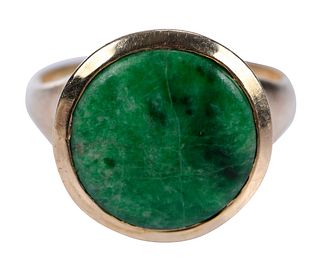 14kt. Jade Disc Ring