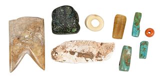 Nine Asian Beads and Fragments