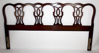 Mahogany Chippendale queen size headboard