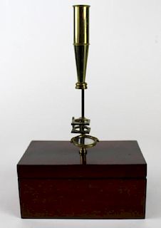 Antique English Gould field type microscope