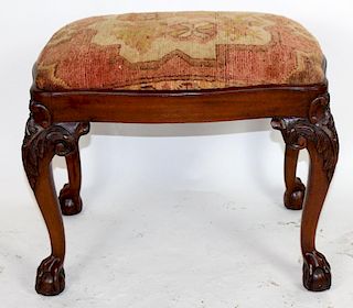 Chippendale style mahogany foot stool