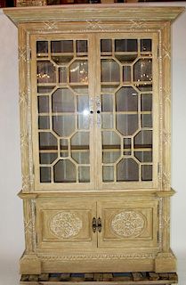 Bleached oak bookcase