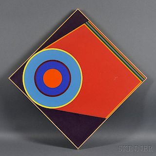 Jim (James L.) Huntington (American, b. 1941) Painting      Untitled Geometric (Diamond)