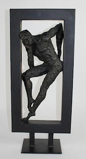 Cast male figural sculpture