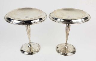 Pair of Sherve & Co. Sterling Silver Weighted Tazzas