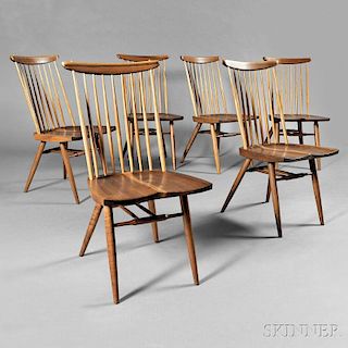 Six George Nakashima (1905-1990) New Chairs