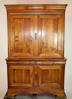 French Louis Philippe buffet deux corps in cherry
