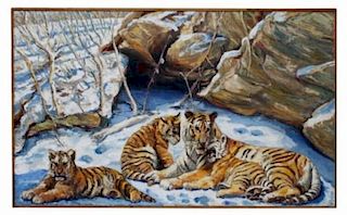 Grand scale Tiger oil on canvas