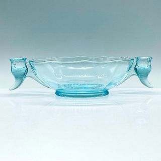 Fostoria Blue Glass Candle Bowl