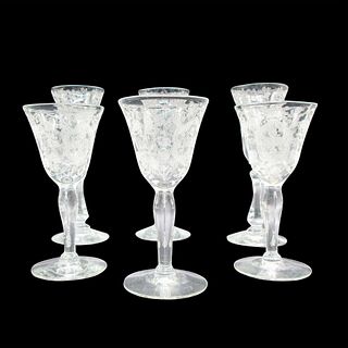 6pc Etched Cordial and Liqueur Glasses
