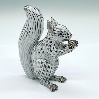 Herend Porcelain Platinum Figurine, Squirrel
