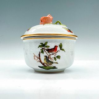 Herend Porcelain Round Box with Lid, Rothschild Bird