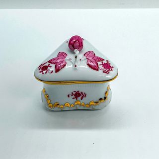 Herend Porcelain Fancy Box, Raspberry Chinese Bouquet