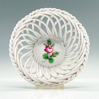 1950s Herend Porcelain Hand-Painted Basket