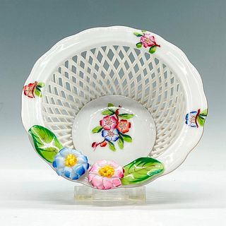 Herend Hand-Painted Porcelain Basket