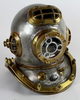 Japanese bronze diving helmet