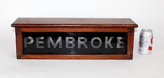 Pembroke reverse painted advertising sign