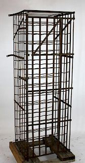 French wrought iron wine cage